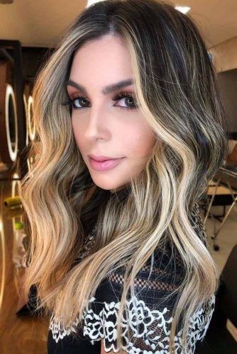 How To Get And Sport Black Hair With Highlights In 2019