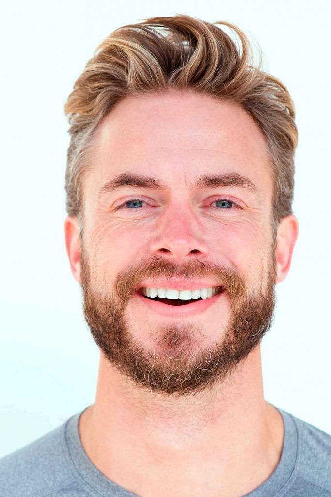 Blonde Textured Quiff With Beard