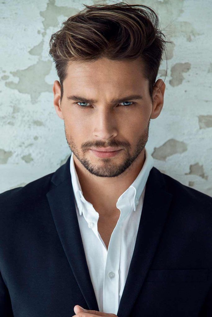 Image of Messy long quiff mens hairstyle