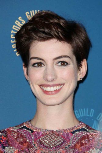 anne hathaway updo