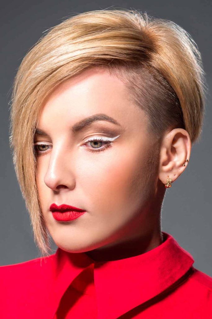 Chic Half Shaved Bob