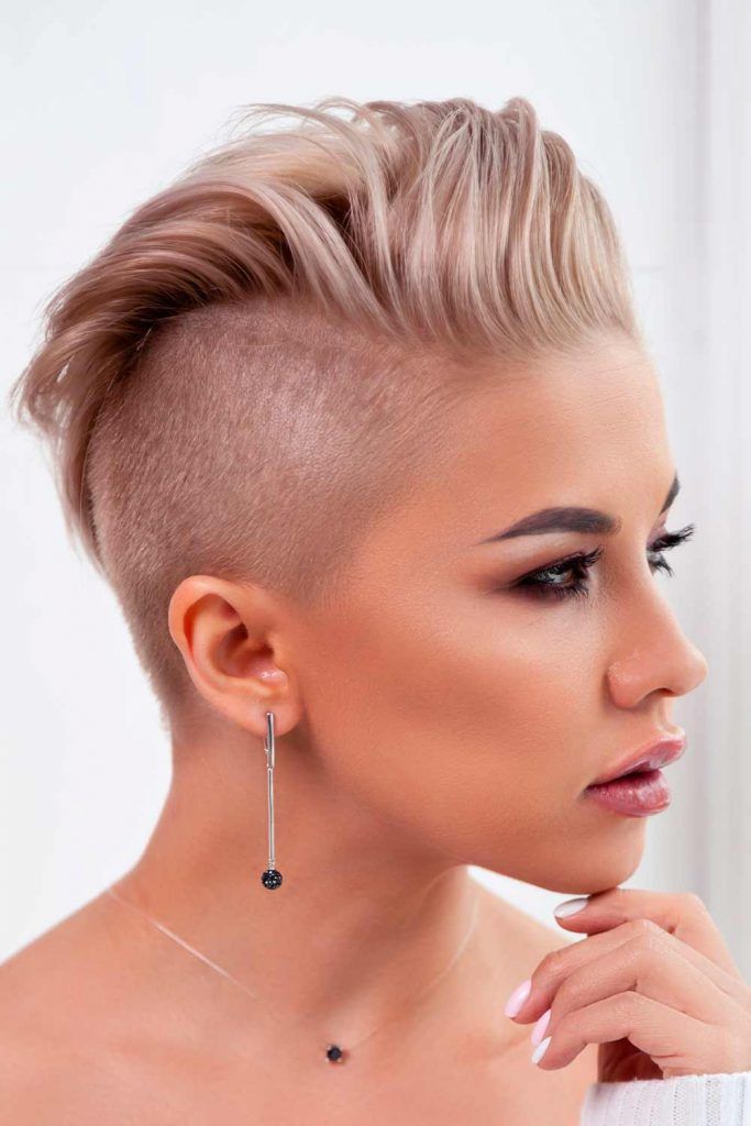 30 Cute & Rebellious Half Shaved Head Hairstyles For