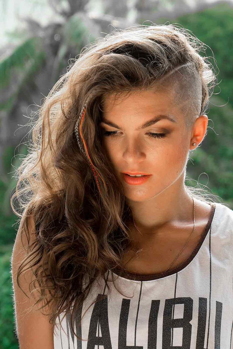Cute Rebellious Half Shaved Head Hairstyles For Modern Girls In Hot Sex Picture 