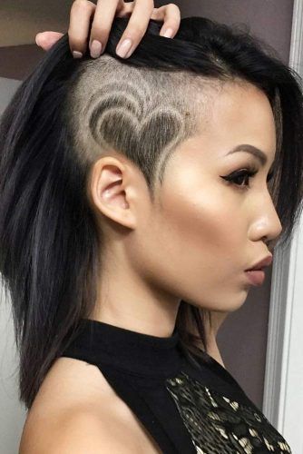 24 Cute Rebellious Half Shaved Head Hairstyles For Modern