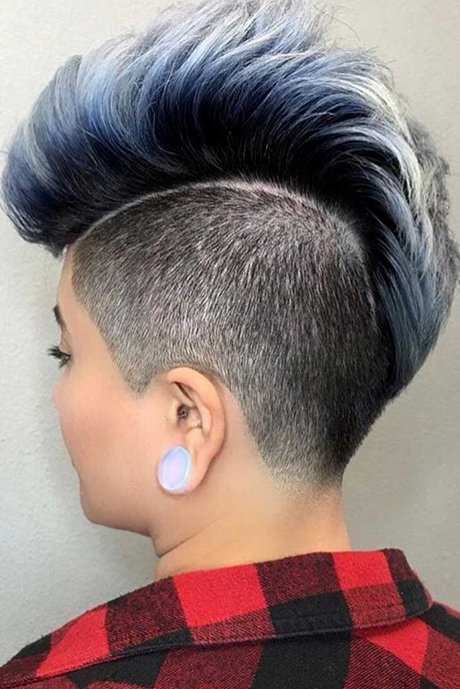 30 Cute And Rebellious Half Shaved Head Hairstyles For Modern Girls 