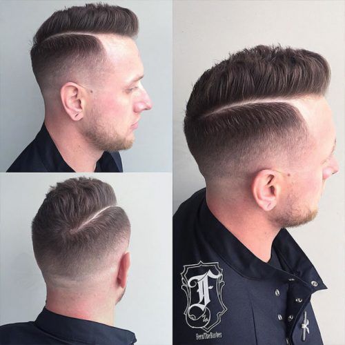 Thick Shaved Line + Mid Razor Fade #menshair #hardparthaircut #menshaircuts