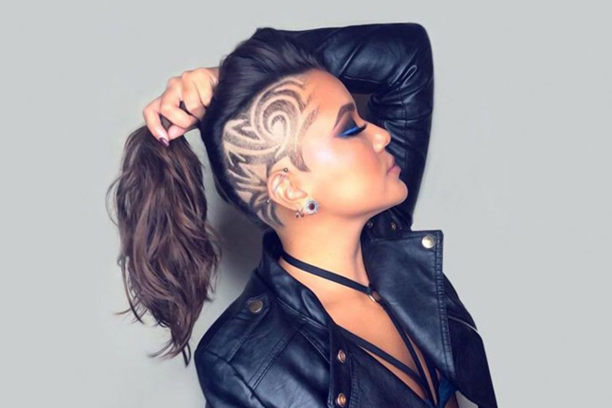 30 Cute Rebellious Half Shaved Head Hairstyles For Modern Girls