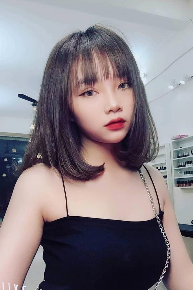 Perfectly Blended Hime With Light Bangs #himecut #haircuts