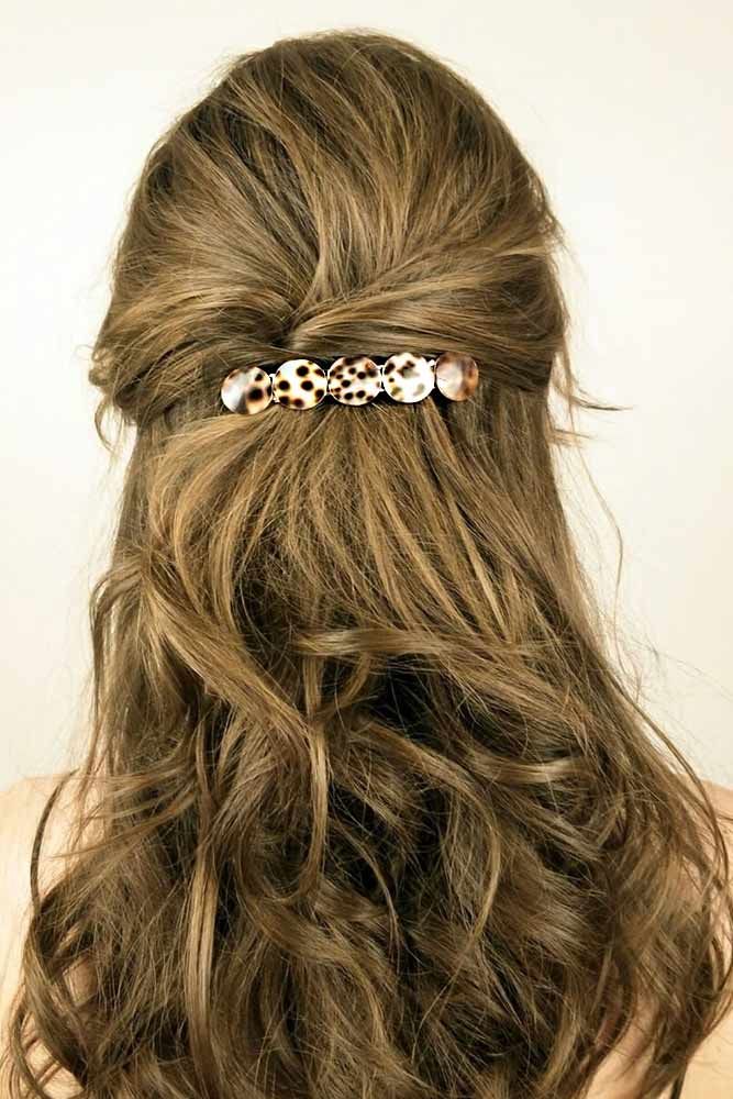 Hair Clips With Wavy Long Hair