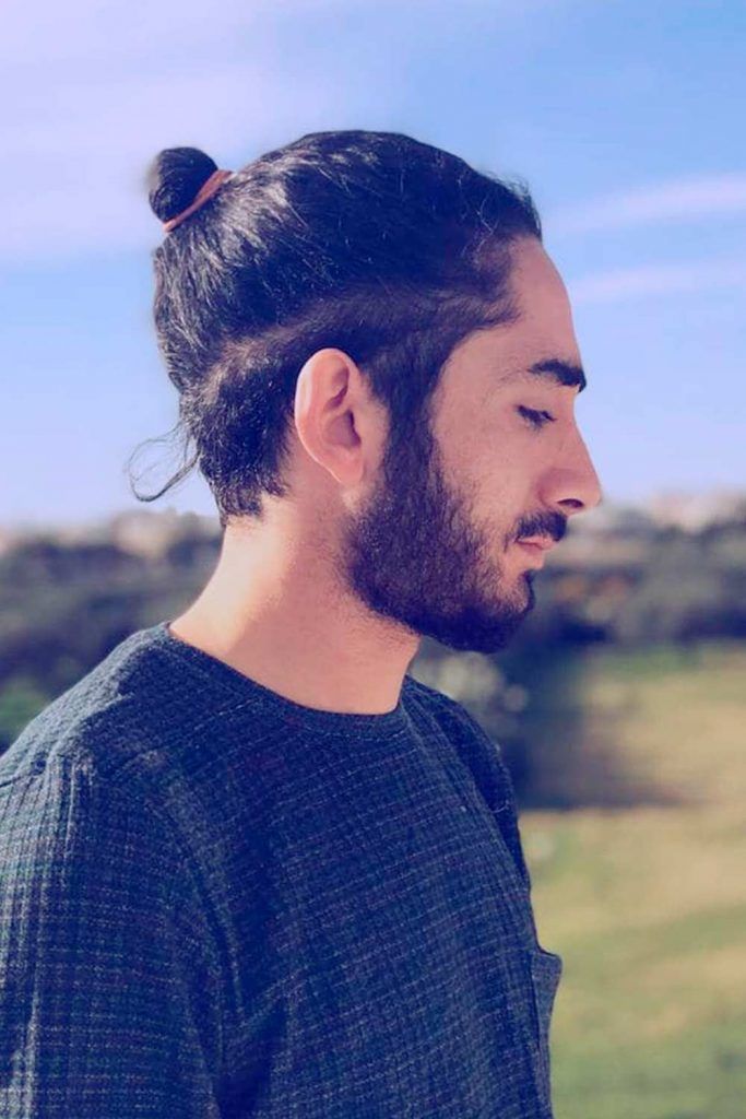 Samurai man bun