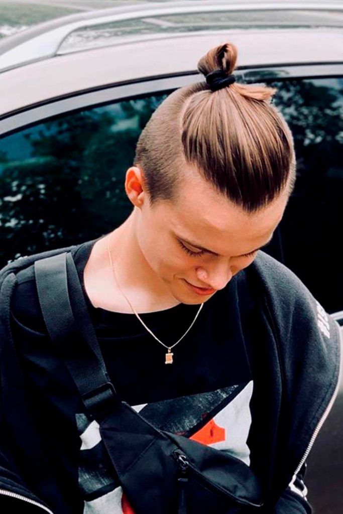 Man Bun With Shaved Sides