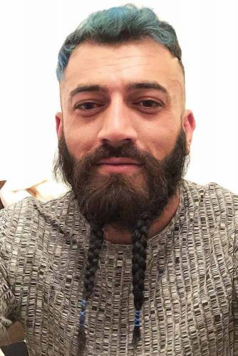 Double Dutch Style Braids #beard #braids #braidedbeard