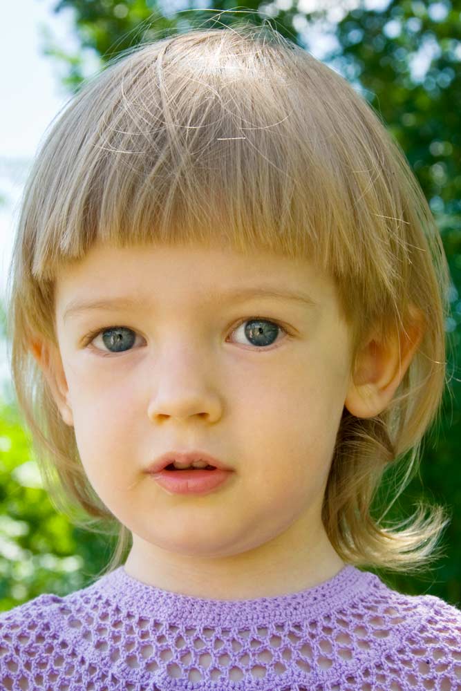 Little Girl Haircuts Flipped Ends Bob Bangs 