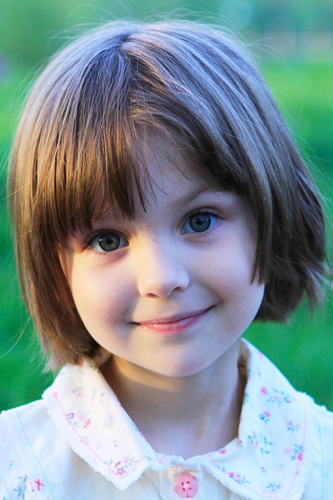 Little Girl Haircuts Short Straight Bob Bangs 