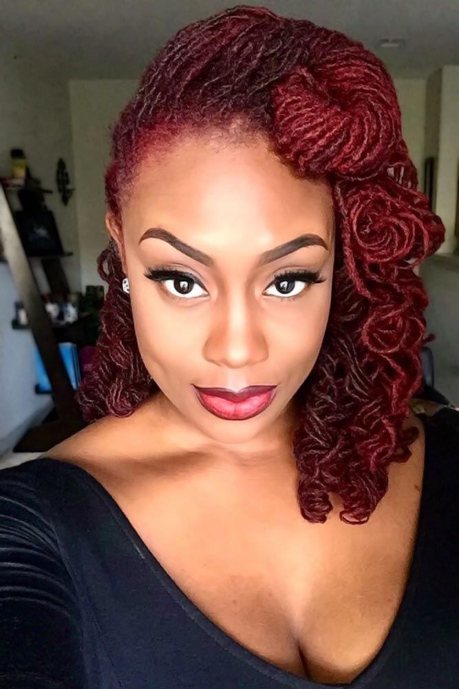 Sisterlocks Into Half-Up Roll #sisterlocks #braids