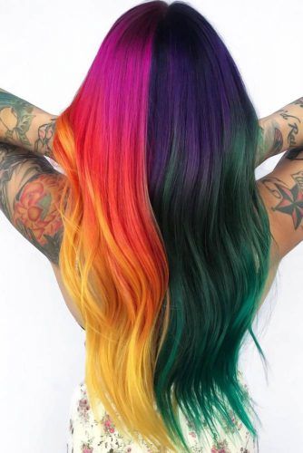 Aesthetic Half Split Dyed Hair Largest Wallpaper Portal