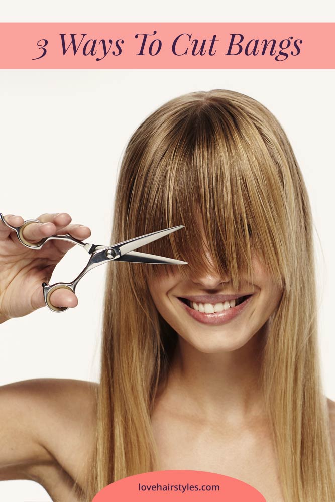 3 Ways To Cut Bangs #howtocutyourownhair