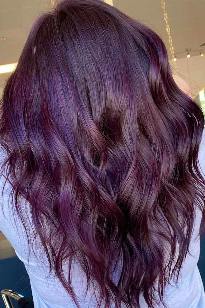 Classic Plum Hair Color #plumhaircolor #plumhair 