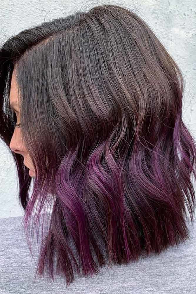 Brown To Plum Ombre #plumhaircolor #plumhair