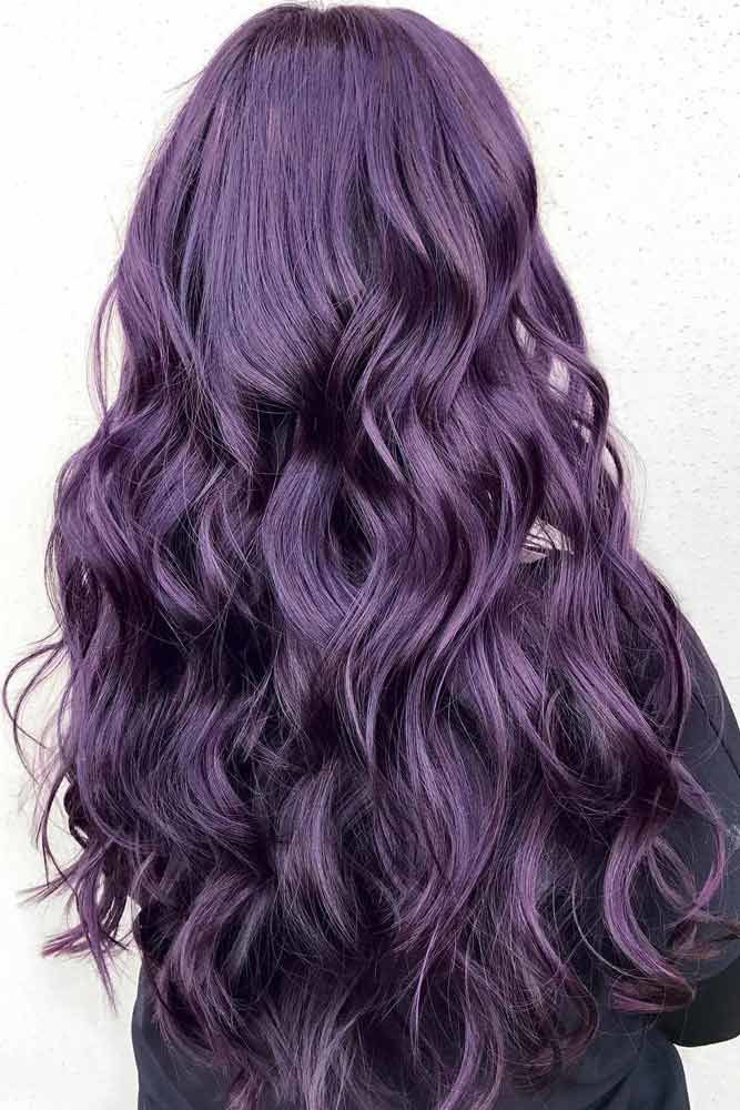 Purple Plum Hair Color  #plumhaircolor #plumhair