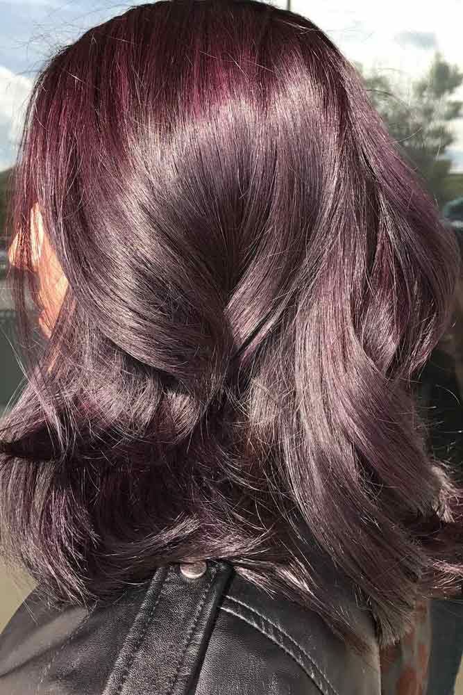 plum dark purple hair