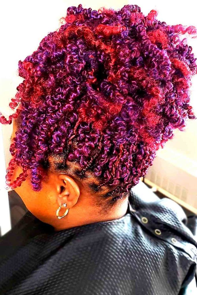 Lovely spiral multicolor african hairstyle