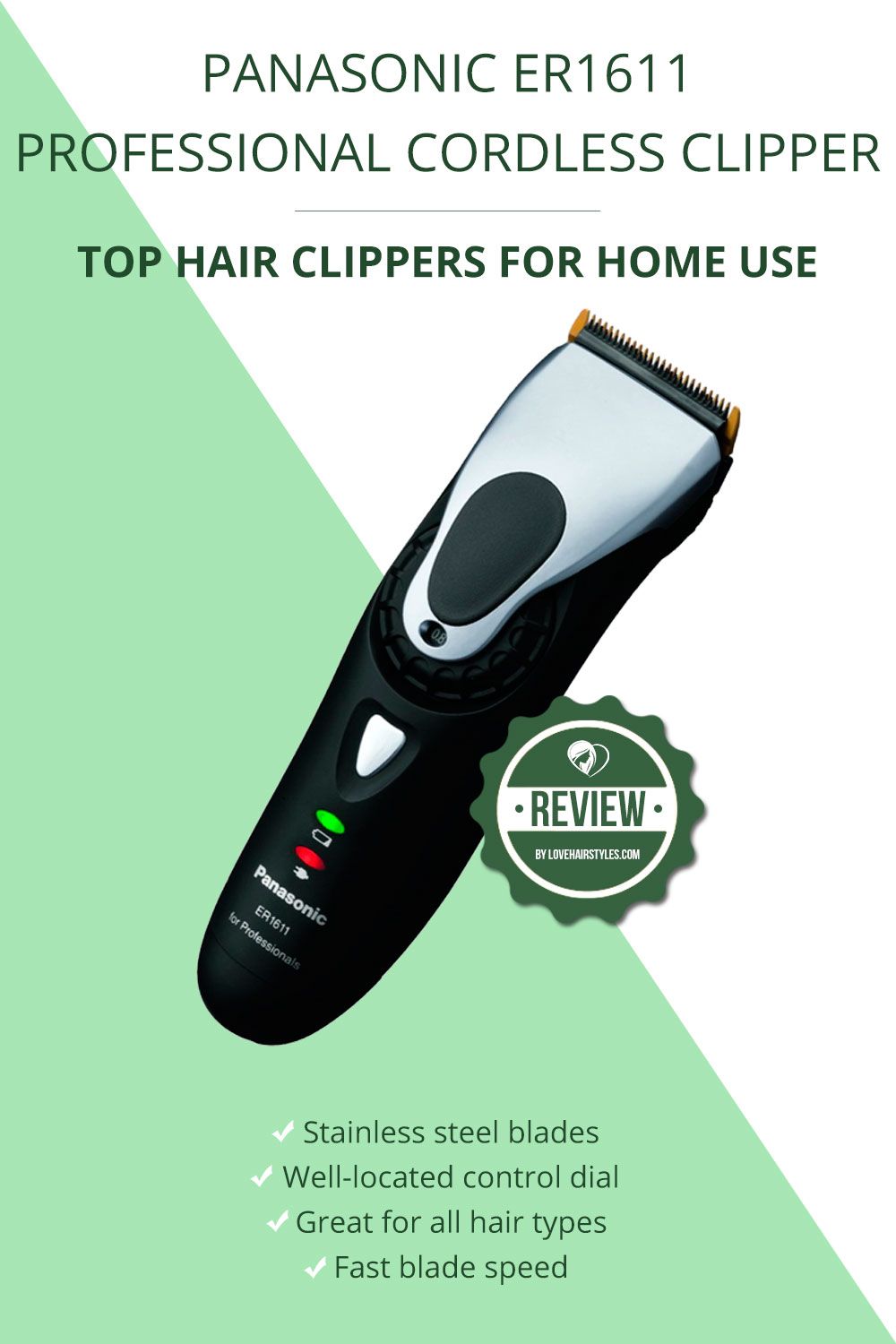 Panasonic ER1611 Professional Cordless Hair Clipper