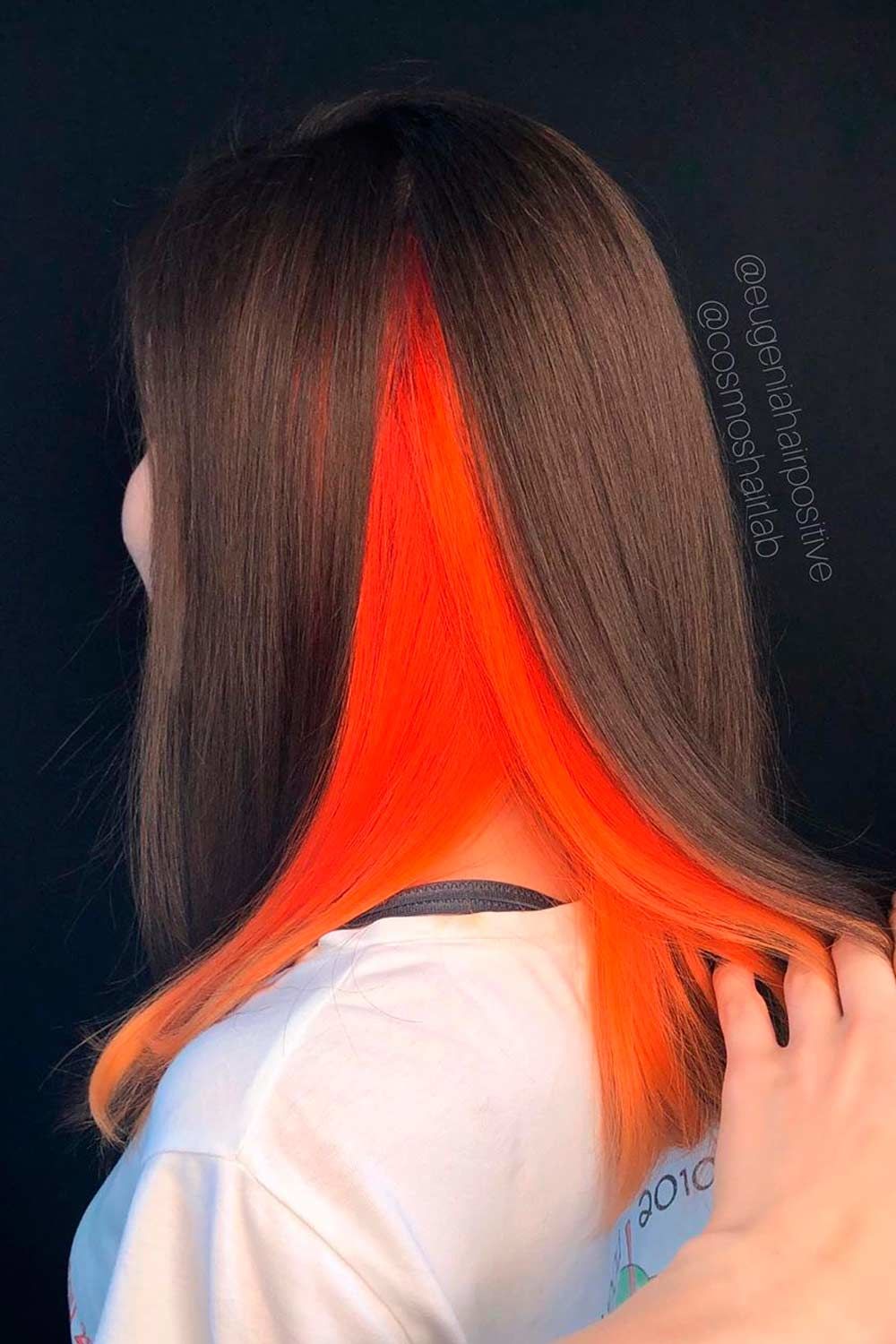 Neon Orange Peekaboo For Dark Brown