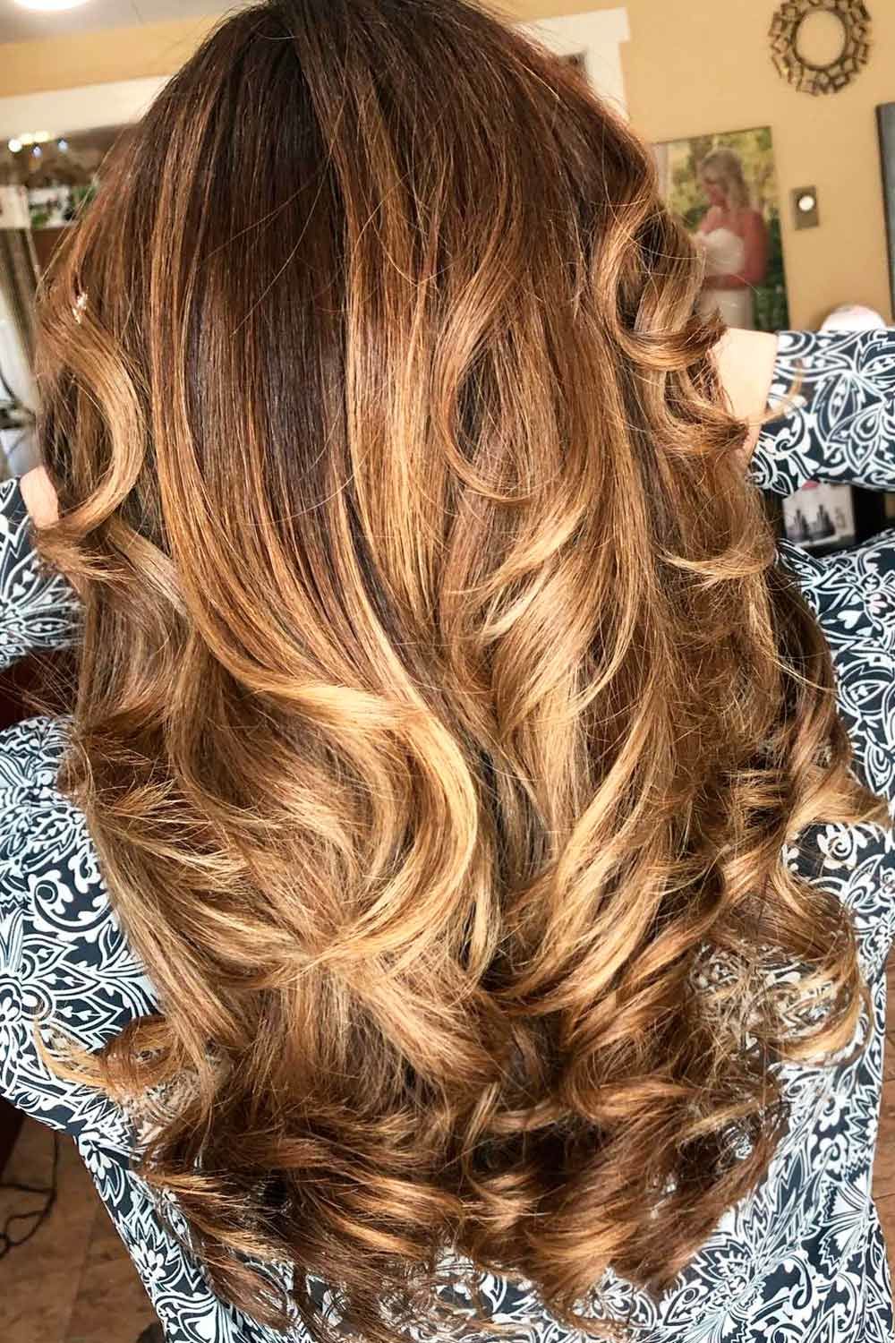 Golden Brown Partial Highlights Hair Colors