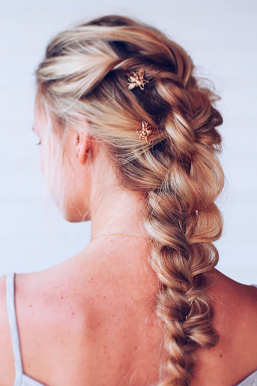 Hippie Hairstyles With Long French Messy Braid 