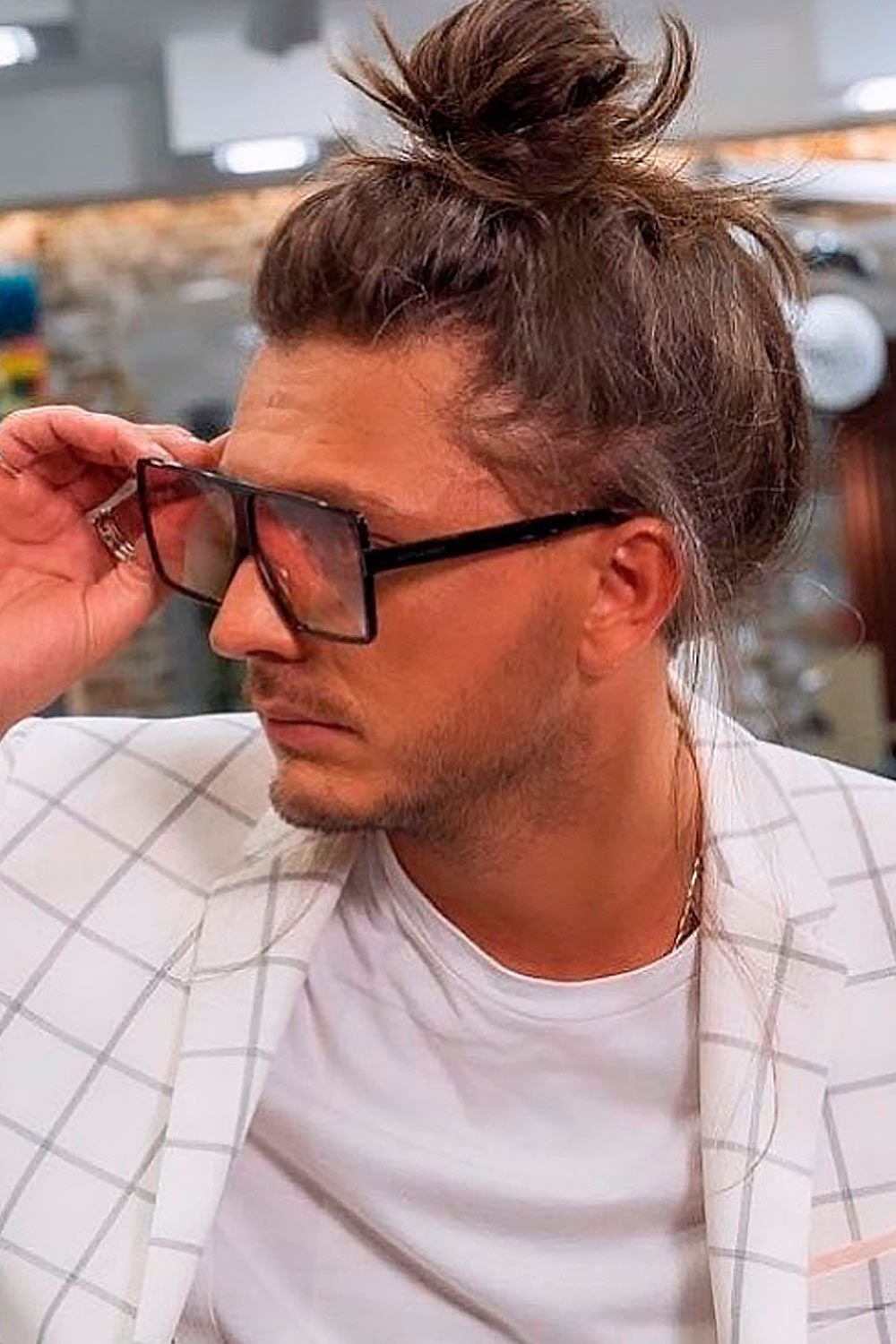 High Messy Man Bun