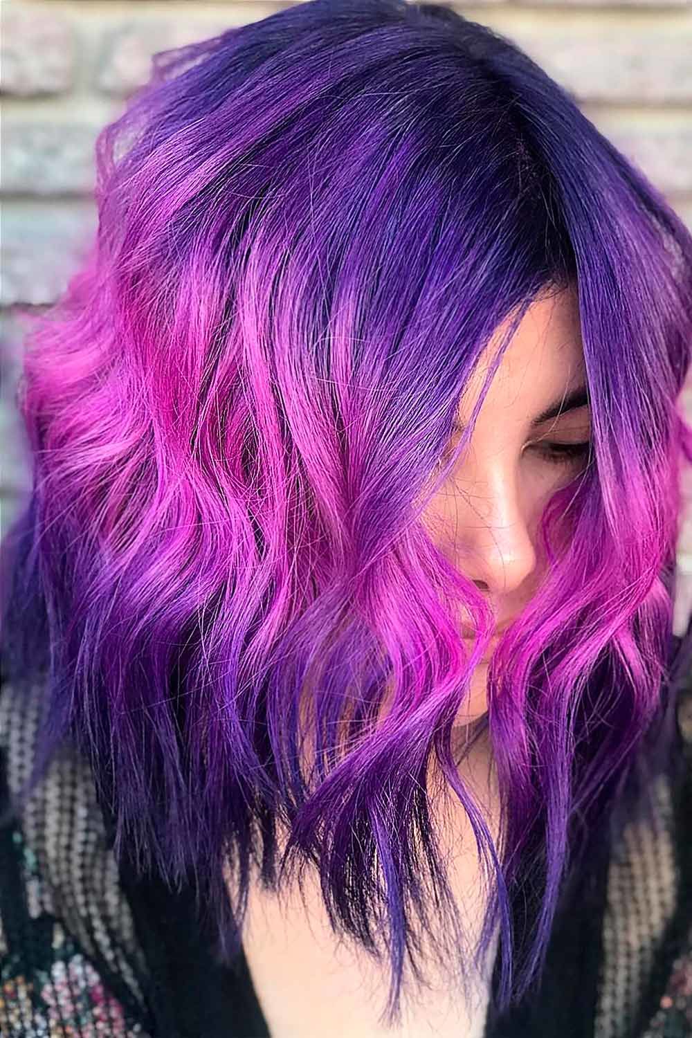 Bright Purple Hair Ombre