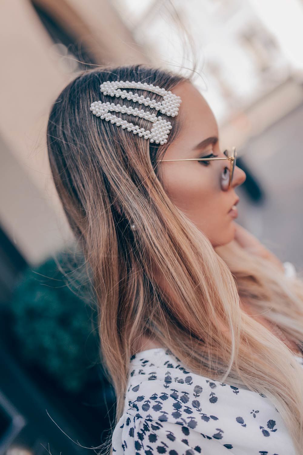 Holiday Hair Accessories Stars Long White Clips 