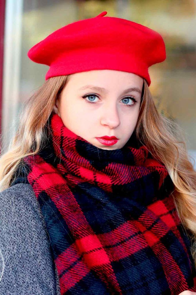 Keep the Seasons in Mind: Fall, beret hairstyles, beret looks, how to wear a beret hat with long hair