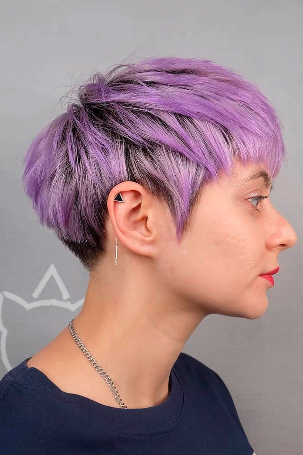 Short Layered Hair On Classic Pixie 