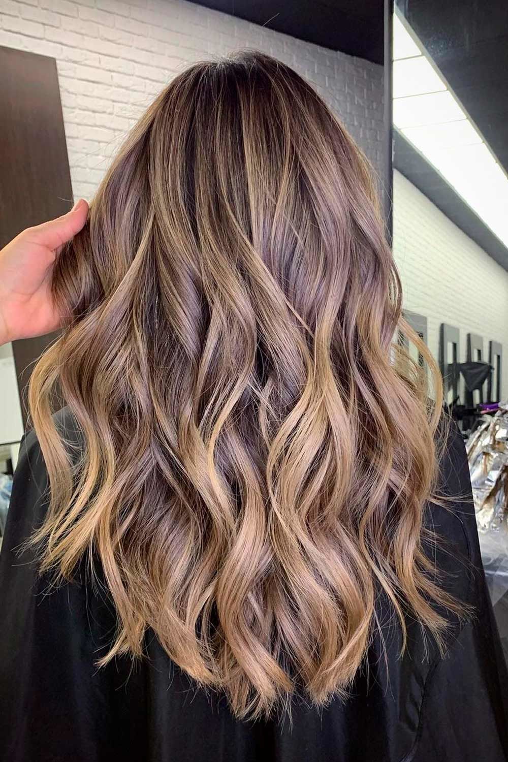 ash brown hair with natural highlights