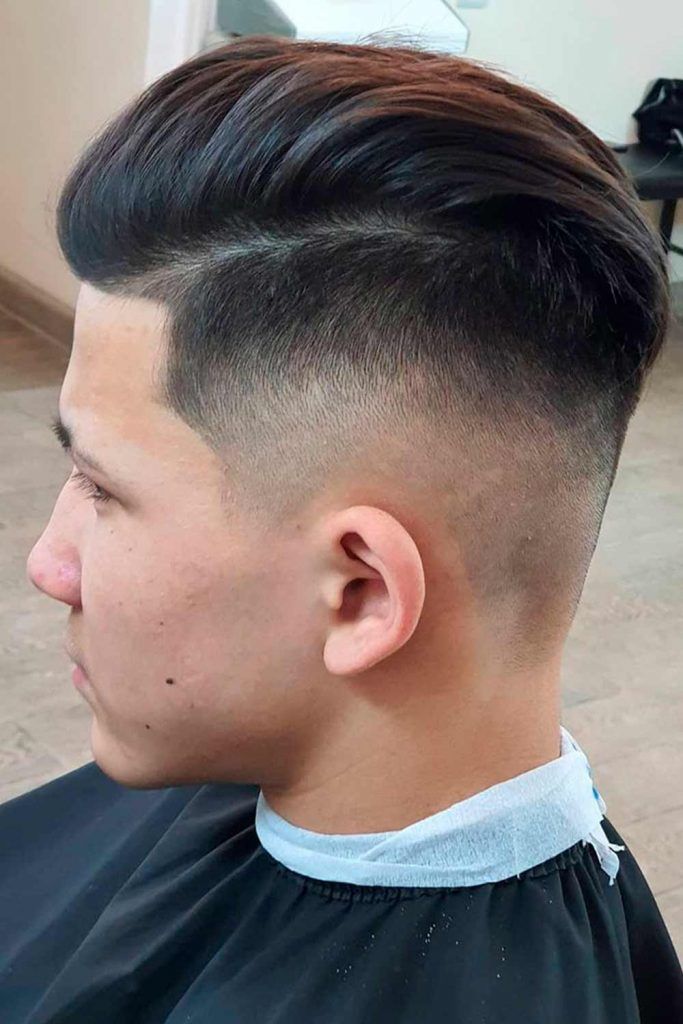 Hard Part With Skin Fade, bald high fade, bald taper fade haircut, bald temple fade