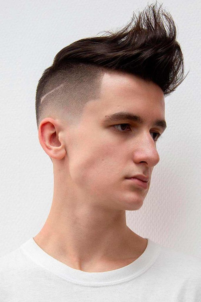 Skin Fade Undercut With Straight Long Bang, bald head fade, bald high fade, baldfade