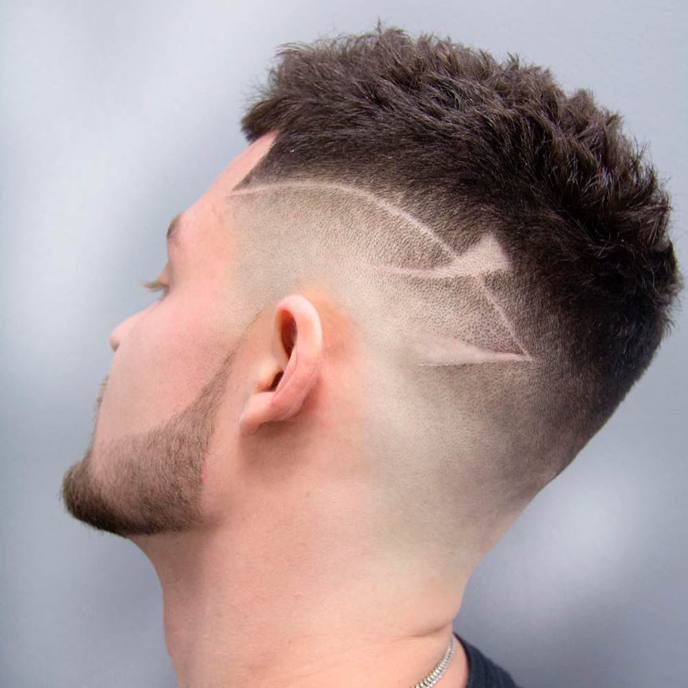 Skin Fade + Hair Tattoo, bald high fade, haircuts bald, bald skin fade