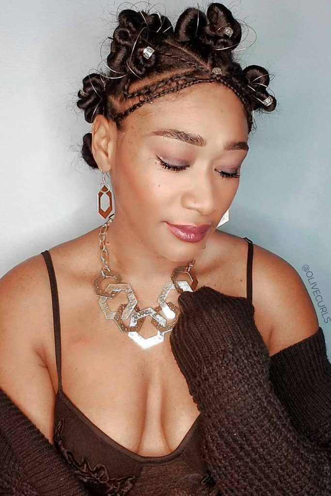 Small Braids Into Bantu Knots, bantu knot, hair knot, knots hairstyles