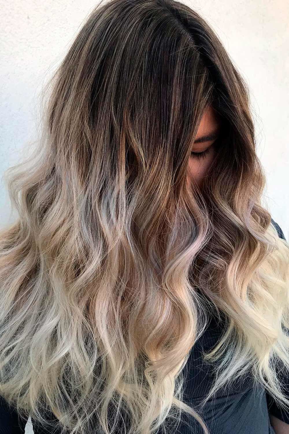 Black and Blonde Long Hair Ombre, black and blonde curly hair, black and blonde ombre hair