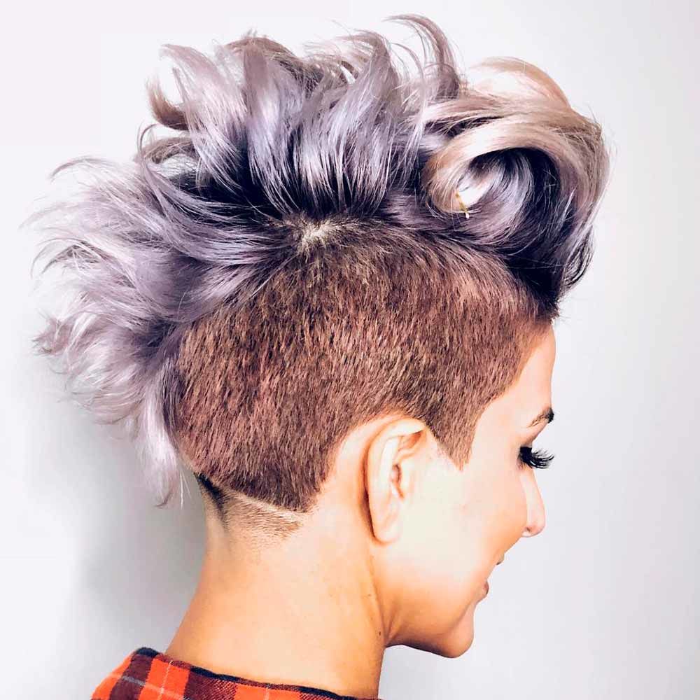 Voluminous Curly Hair With An Undercut, curly undercut pixie, curly hair pixie cut, curly long pixie cut