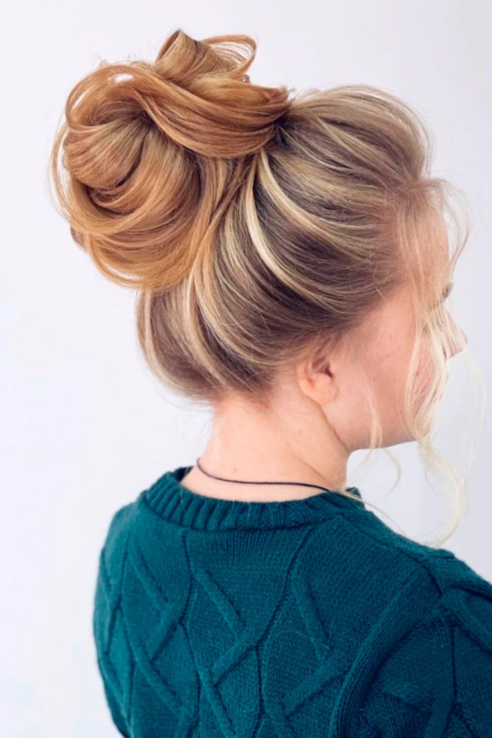 High Buns For Medium Hair, medium hair updos for wedding, updos for layered medium length hair, updos for thick medium hair