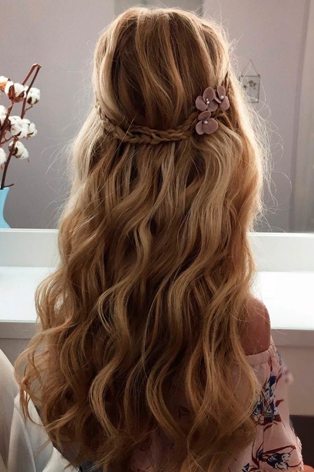 Half Up/Half Down, updos for medium thin hair, casual updos for medium length hair, cute updos for medium length hair