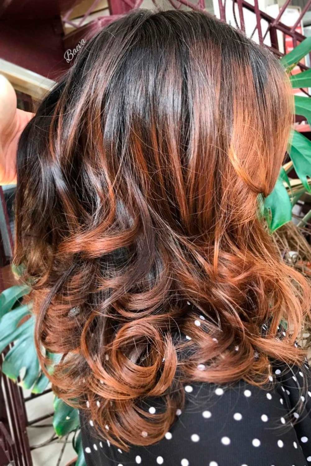 Warm & Sultry, brunette highlights, brunette with blonde highlights, dark hair highlights