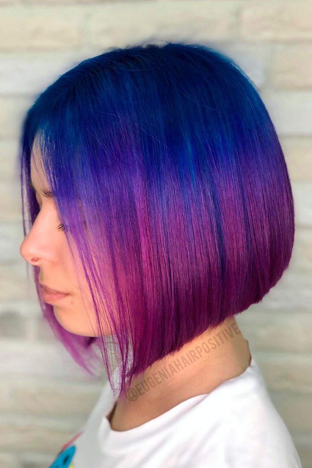 Short Blue Ombre Hair