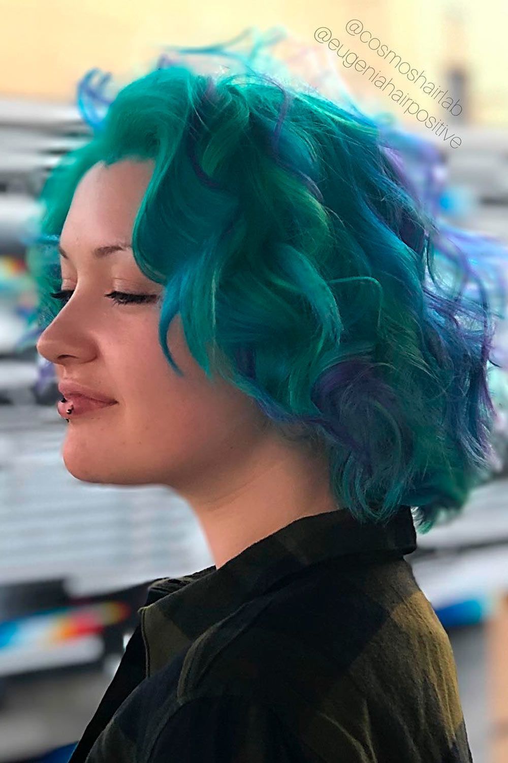 Magical Mermaid Wispy Bob, short hair with ombre, short brown ombre hair, ombre with short hair