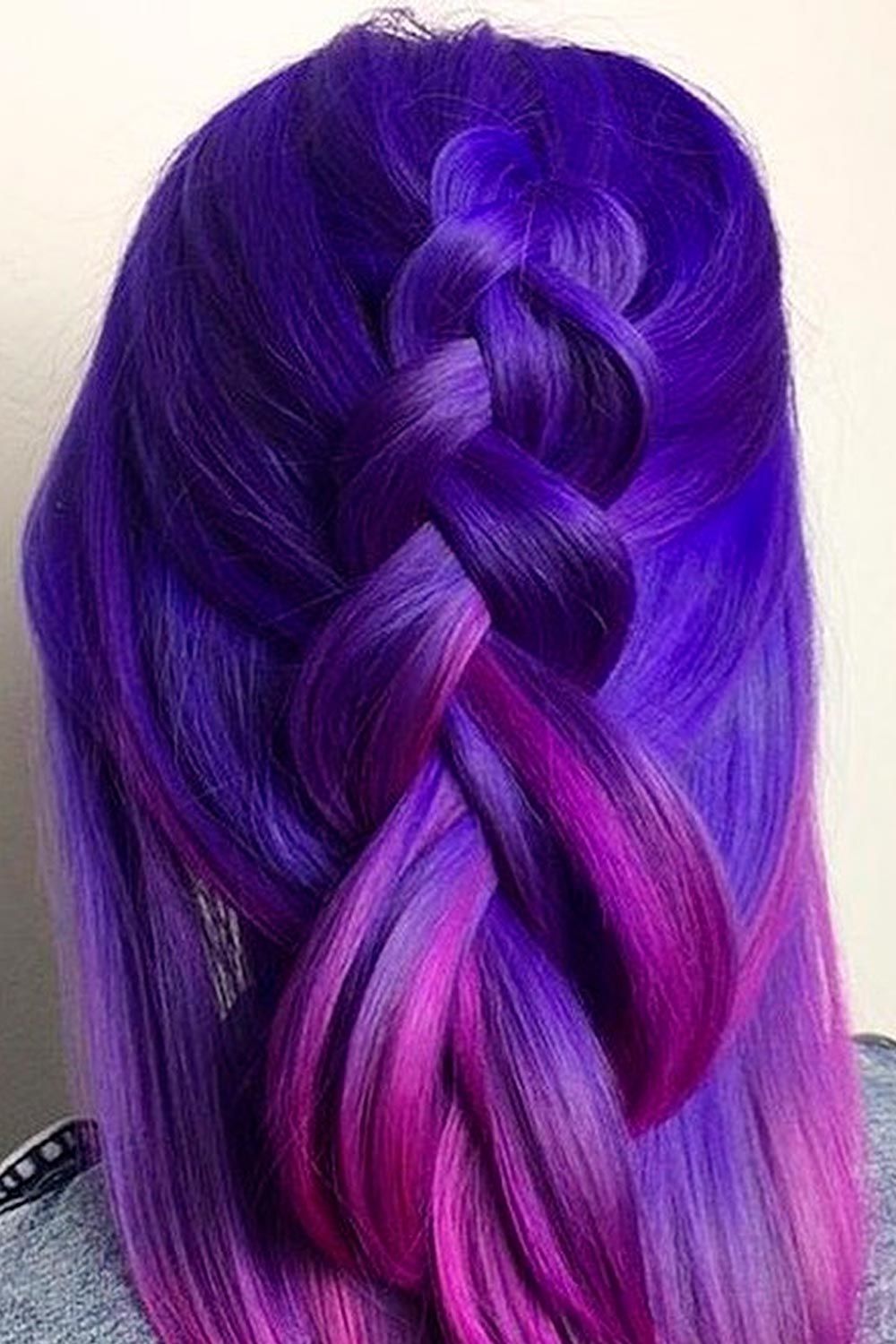 blue pink and purple ombre hair