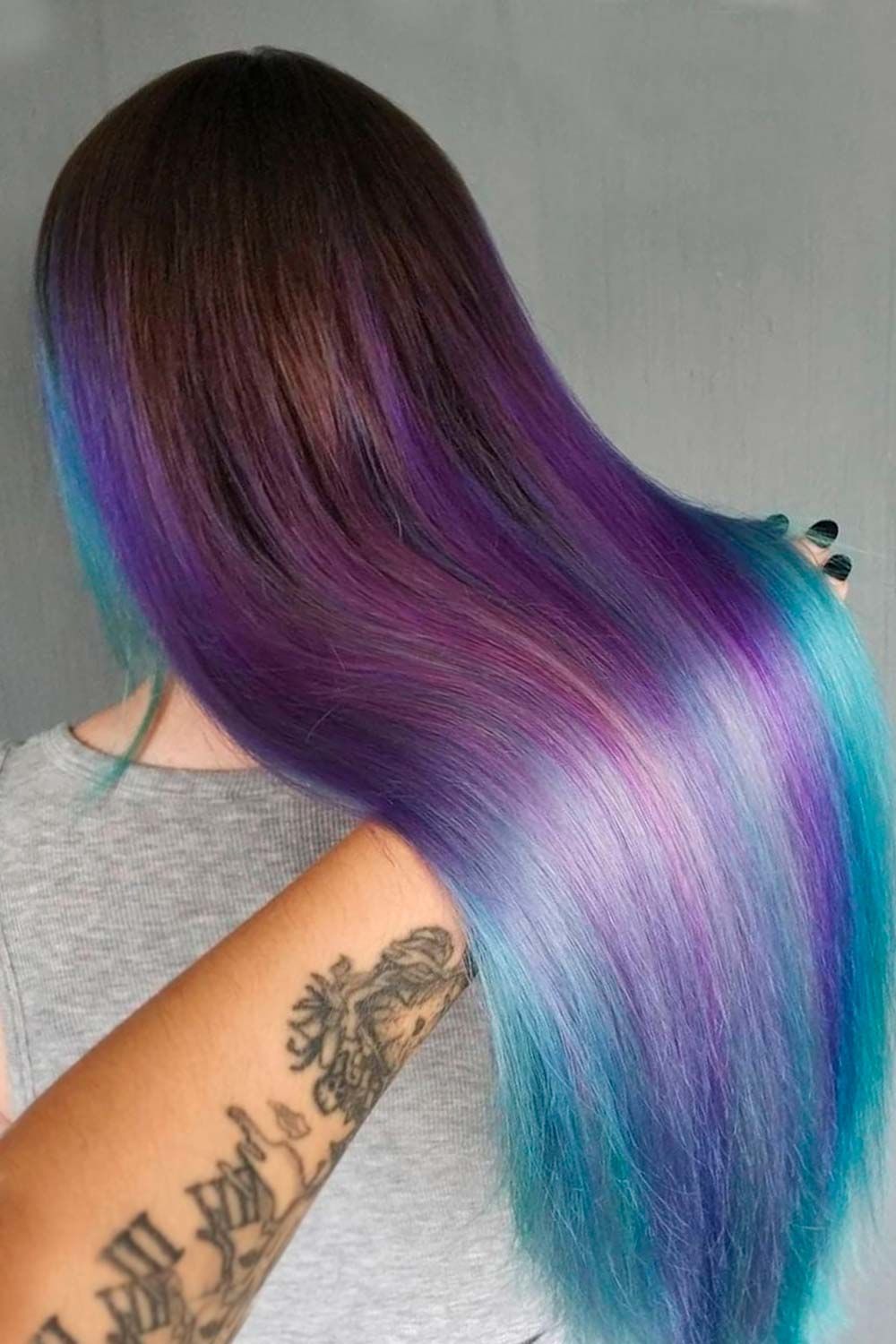 Purple Highlights With Bluish Ends 