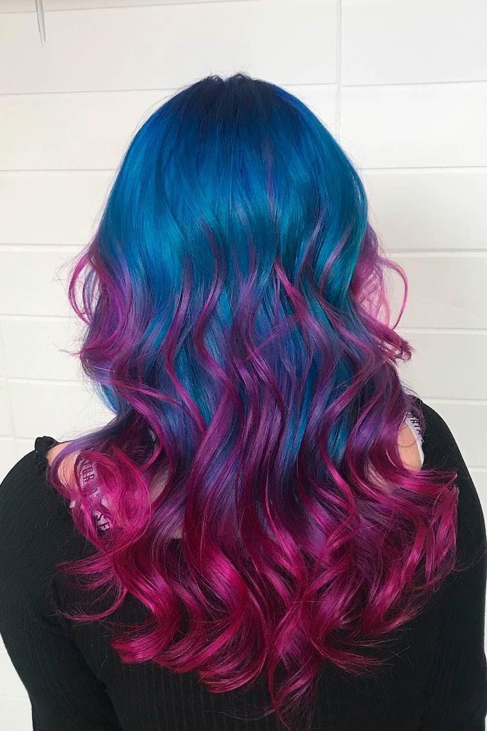 light blue and pink hair